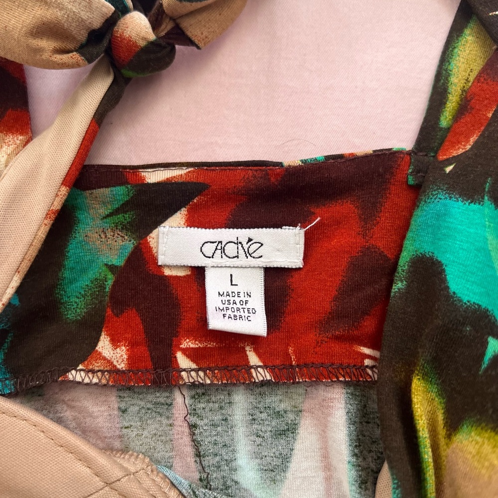 Cache Multicolor Tropical Halter Top - image 2